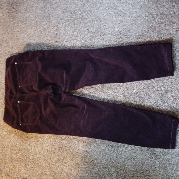 Van Heusen Corduroy Pants~Size 10~Dark Plum Color~Stretch - Picture 4 of 7